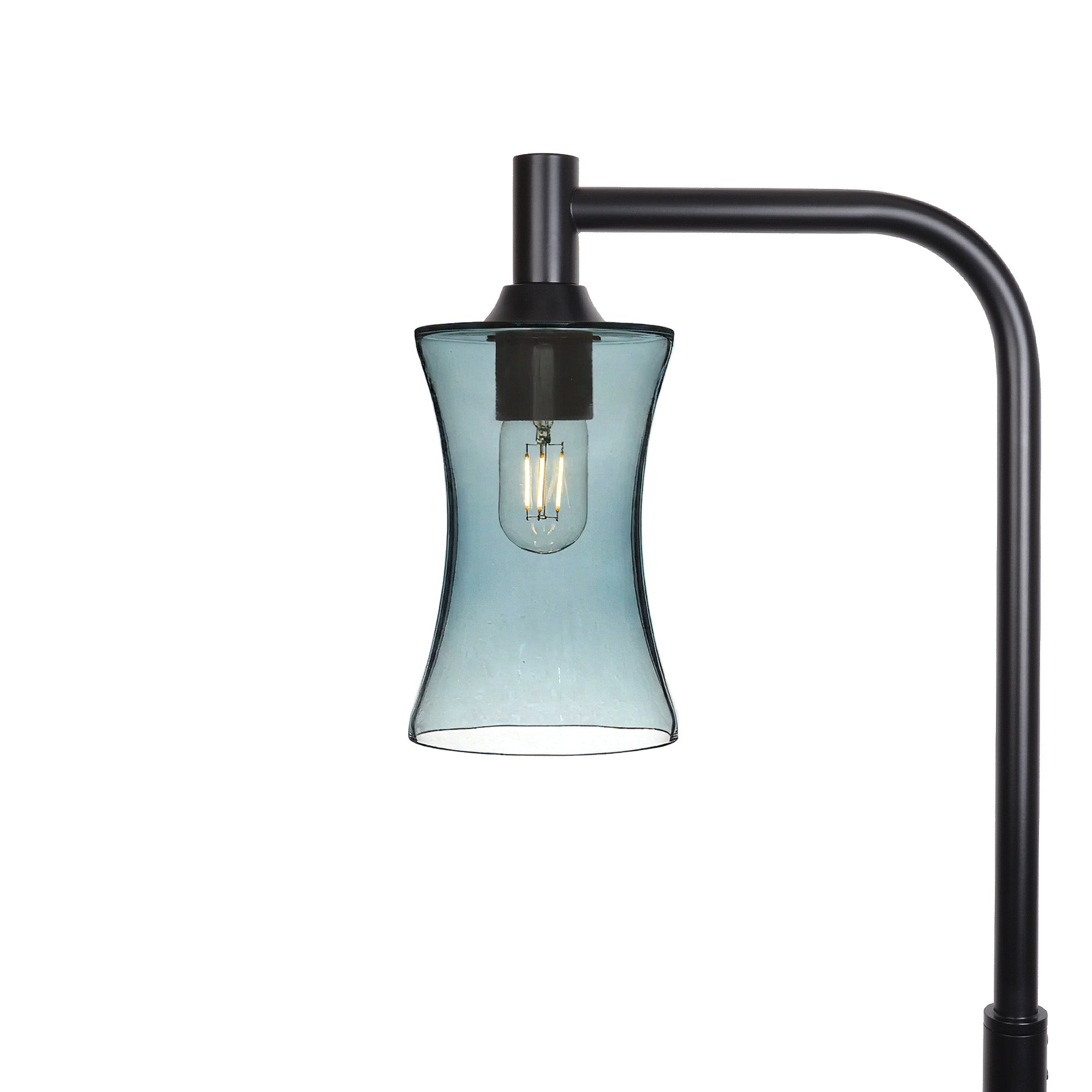 818 Floor Lamp-Glass-Bicycle Glass Co-Lucent-Eco Clear-Matte Black-Bicycle Glass Co