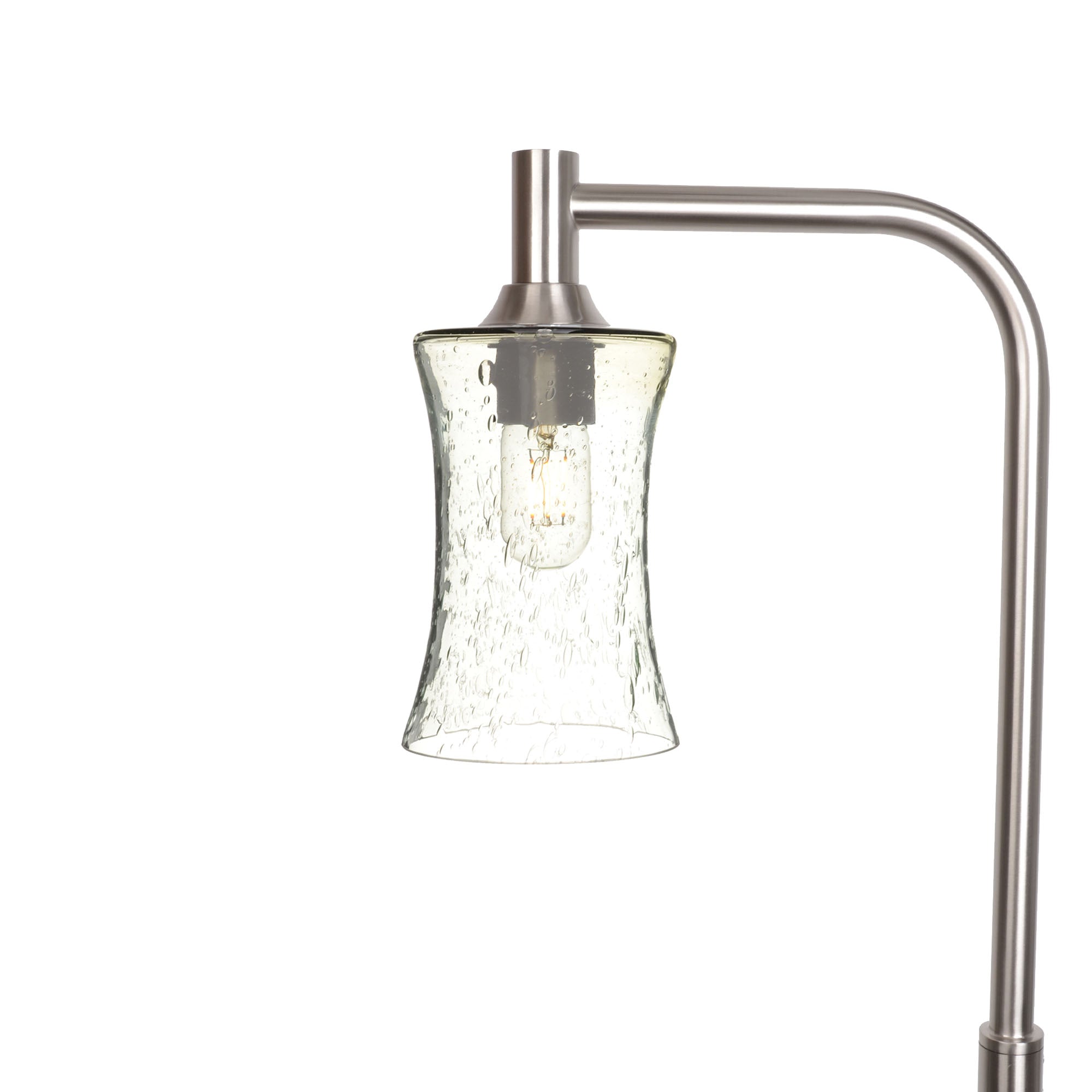 818 Floor Lamp-Glass-Bicycle Glass Co-Lunar-Eco Clear-Brushed Nickel-Bicycle Glass Co