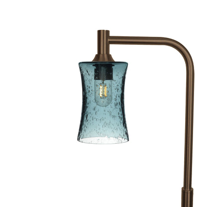 818 Floor Lamp-Glass-Bicycle Glass Co-Lunar-Slate Gray-Antique Bronze-Bicycle Glass Co