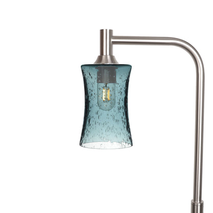 818 Floor Lamp-Glass-Bicycle Glass Co-Lunar-Slate Gray-Brushed Nickel-Bicycle Glass Co
