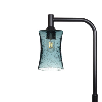 818 Floor Lamp-Glass-Bicycle Glass Co-Lunar-Slate Gray-Matte Black-Bicycle Glass Co