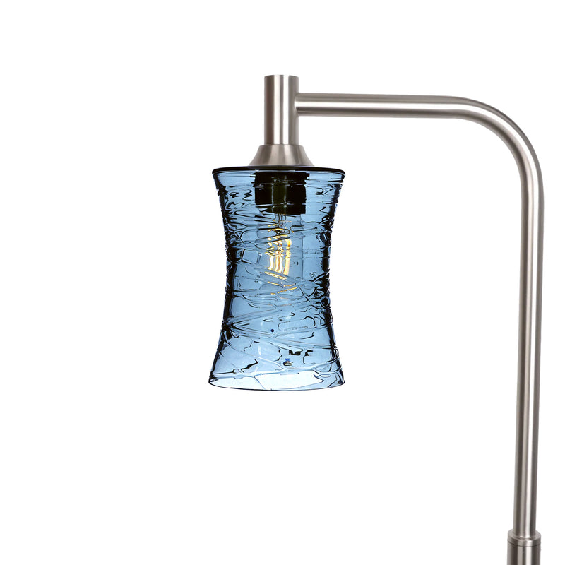 818 Floor Lamp – Spun / Steel Blue / Brushed Nickel