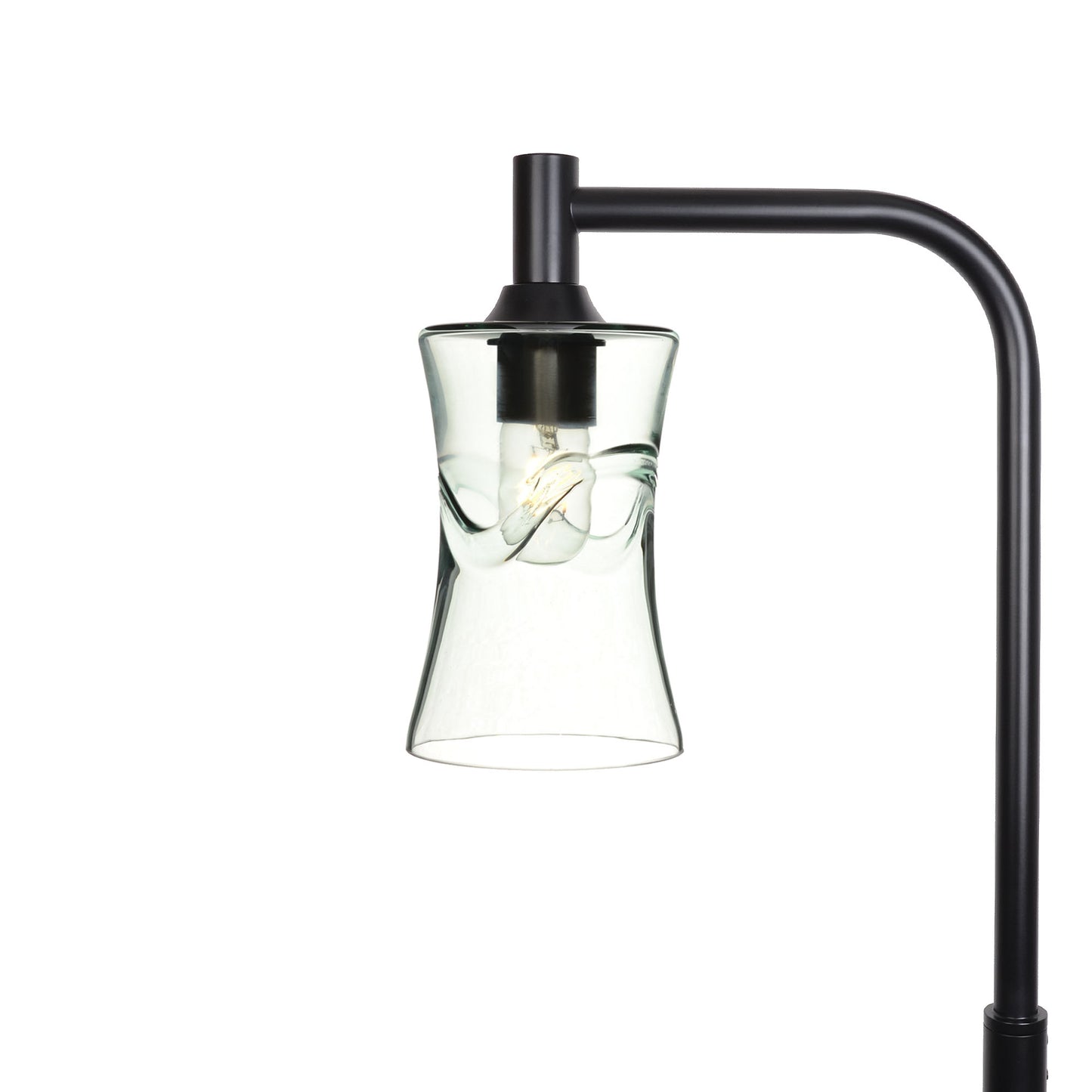 818 Floor Lamp-Glass-Bicycle Glass Co-Swell-Eco Clear-Matte Black-Bicycle Glass Co