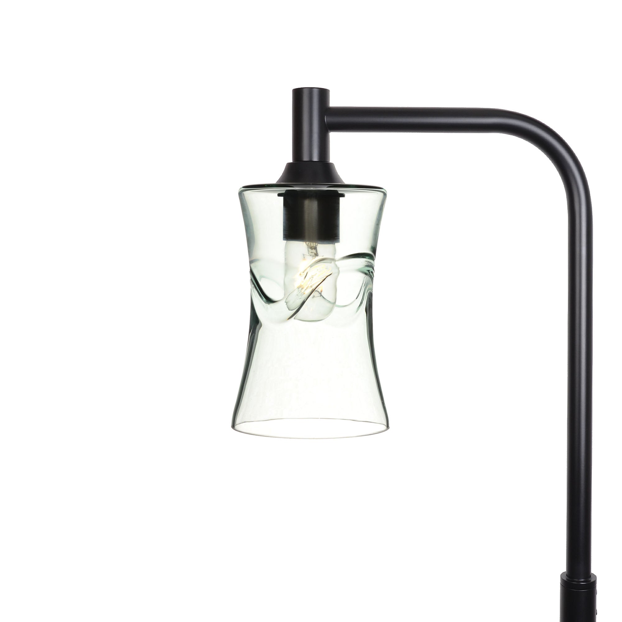818 Floor Lamp-Glass-Bicycle Glass Co-Swell-Eco Clear-Matte Black-Bicycle Glass Co