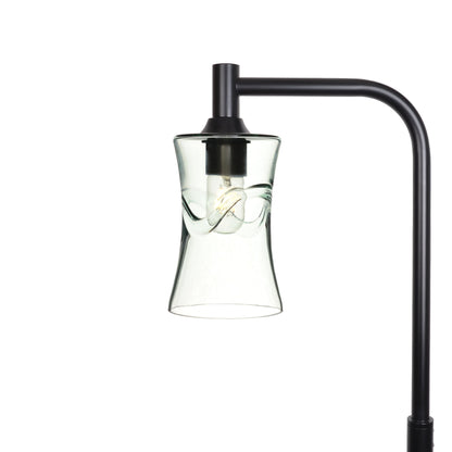 818 Floor Lamp-Glass-Bicycle Glass Co-Swell-Eco Clear-Matte Black-Bicycle Glass Co