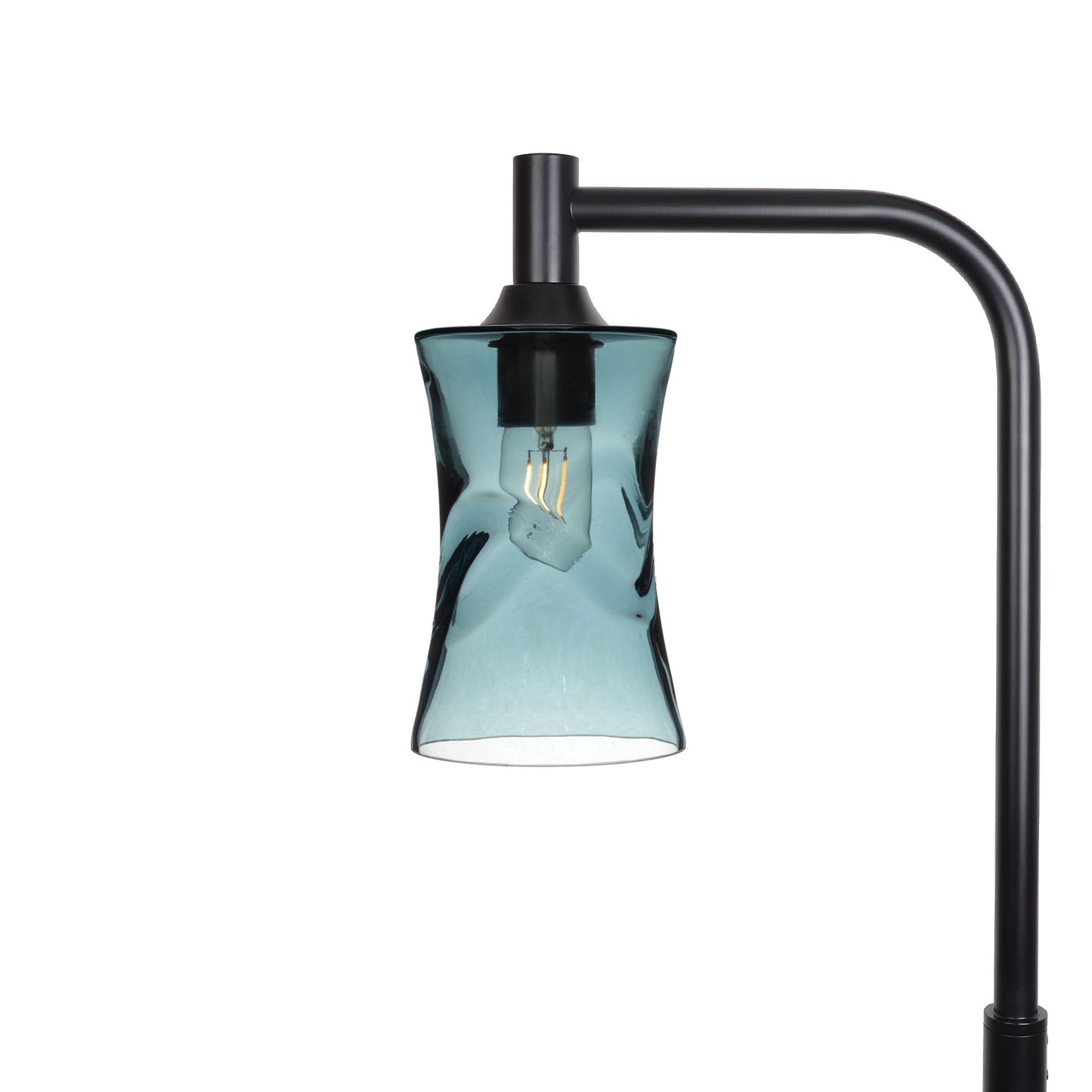 818 Floor Lamp-Glass-Bicycle Glass Co-Swell-Slate Gray-Matte Black-Bicycle Glass Co