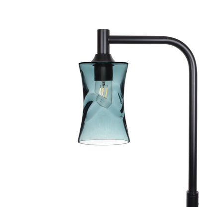 818 Floor Lamp-Glass-Bicycle Glass Co-Swell-Slate Gray-Matte Black-Bicycle Glass Co