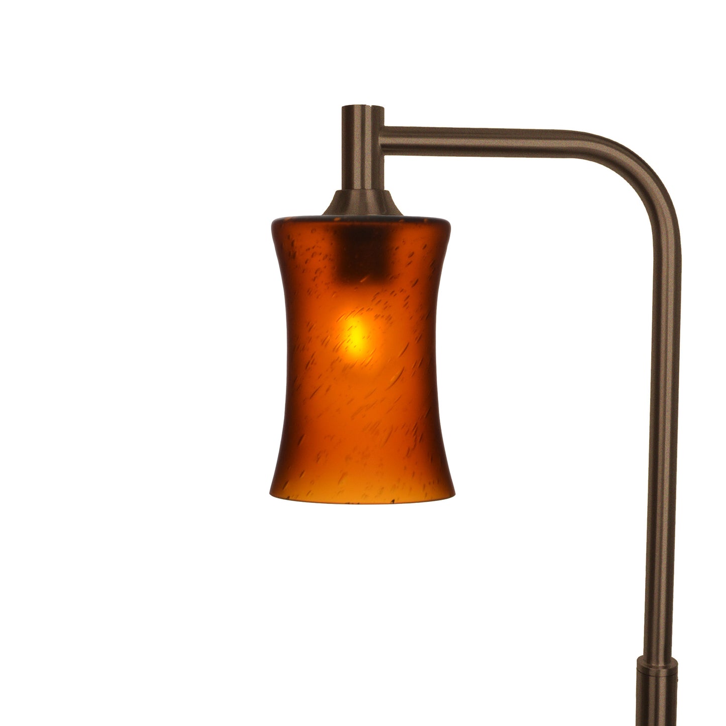 818 Floor Lamp-Glass-Bicycle Glass Co-Celestial-Golden Amber-Antique Bronze-Bicycle Glass Co