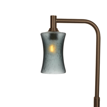 818 Floor Lamp-Glass-Bicycle Glass Co-Celestial-Slate Gray-Antique Bronze-Bicycle Glass Co