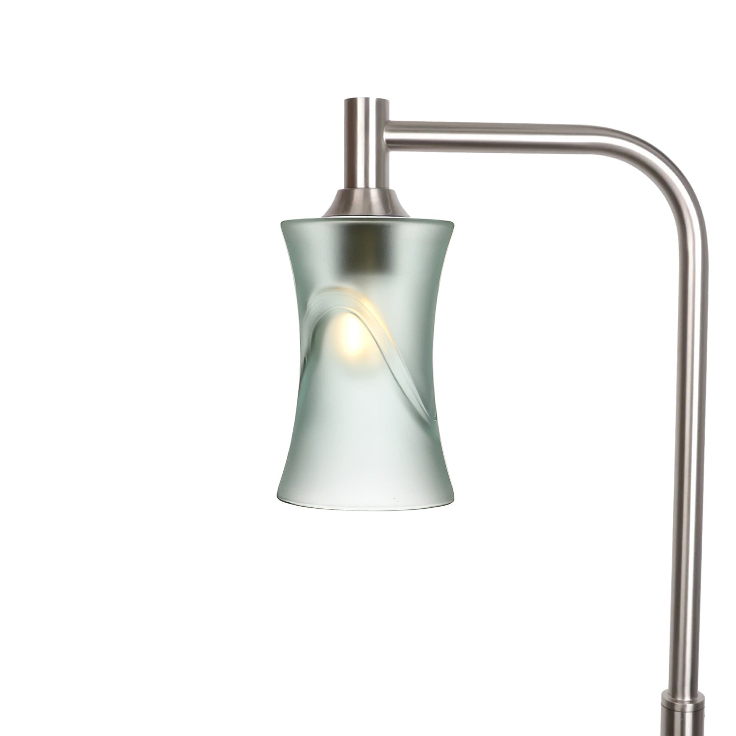 818 Floor Lamp-Glass-Bicycle Glass Co-Glacial-Eco Clear-Brushed Nickel-Bicycle Glass Co