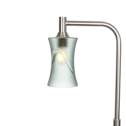 818 Floor Lamp-Glass-Bicycle Glass Co-Glacial-Eco Clear-Brushed Nickel-Bicycle Glass Co