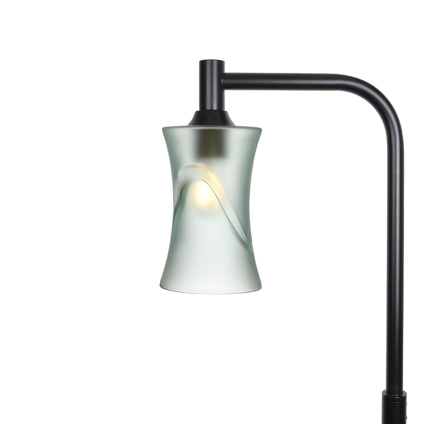 818 Floor Lamp-Glass-Bicycle Glass Co-Glacial-Eco Clear-Matte Black-Bicycle Glass Co