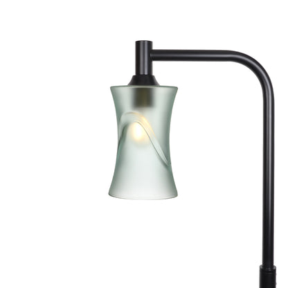818 Floor Lamp-Glass-Bicycle Glass Co-Glacial-Eco Clear-Matte Black-Bicycle Glass Co