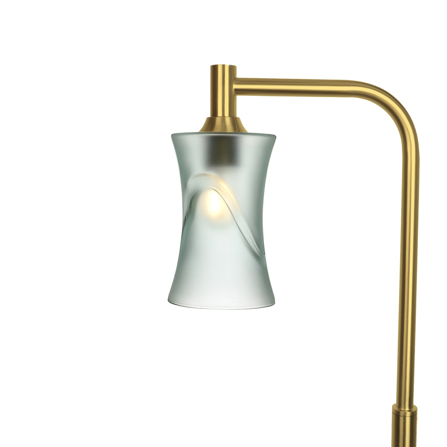818 Floor Lamp-Glass-Bicycle Glass Co-Glacial-Eco Clear-Polished Brass-Bicycle Glass Co