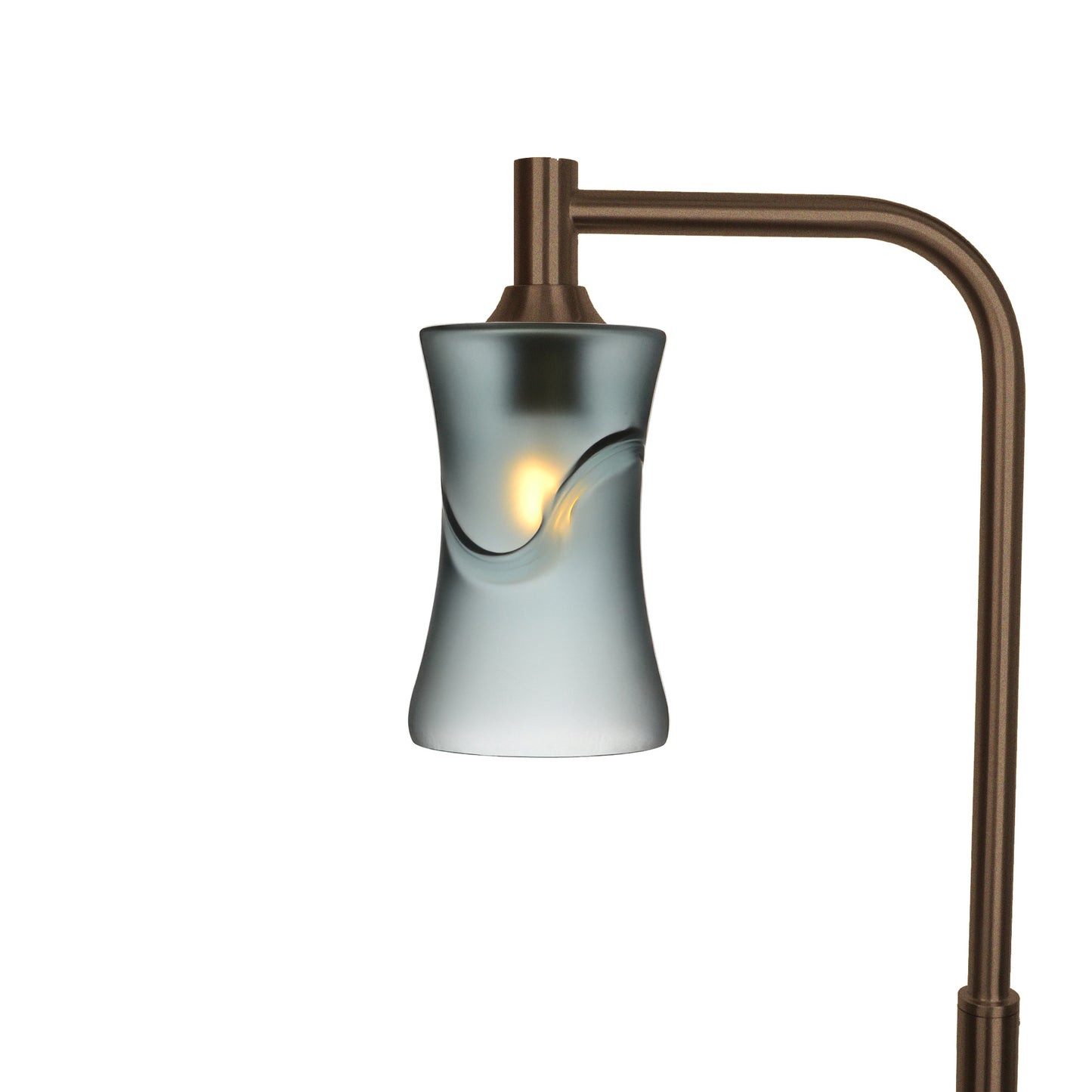 818 Floor Lamp-Glass-Bicycle Glass Co-Glacial-Slate Gray-Antique Bronze-Bicycle Glass Co