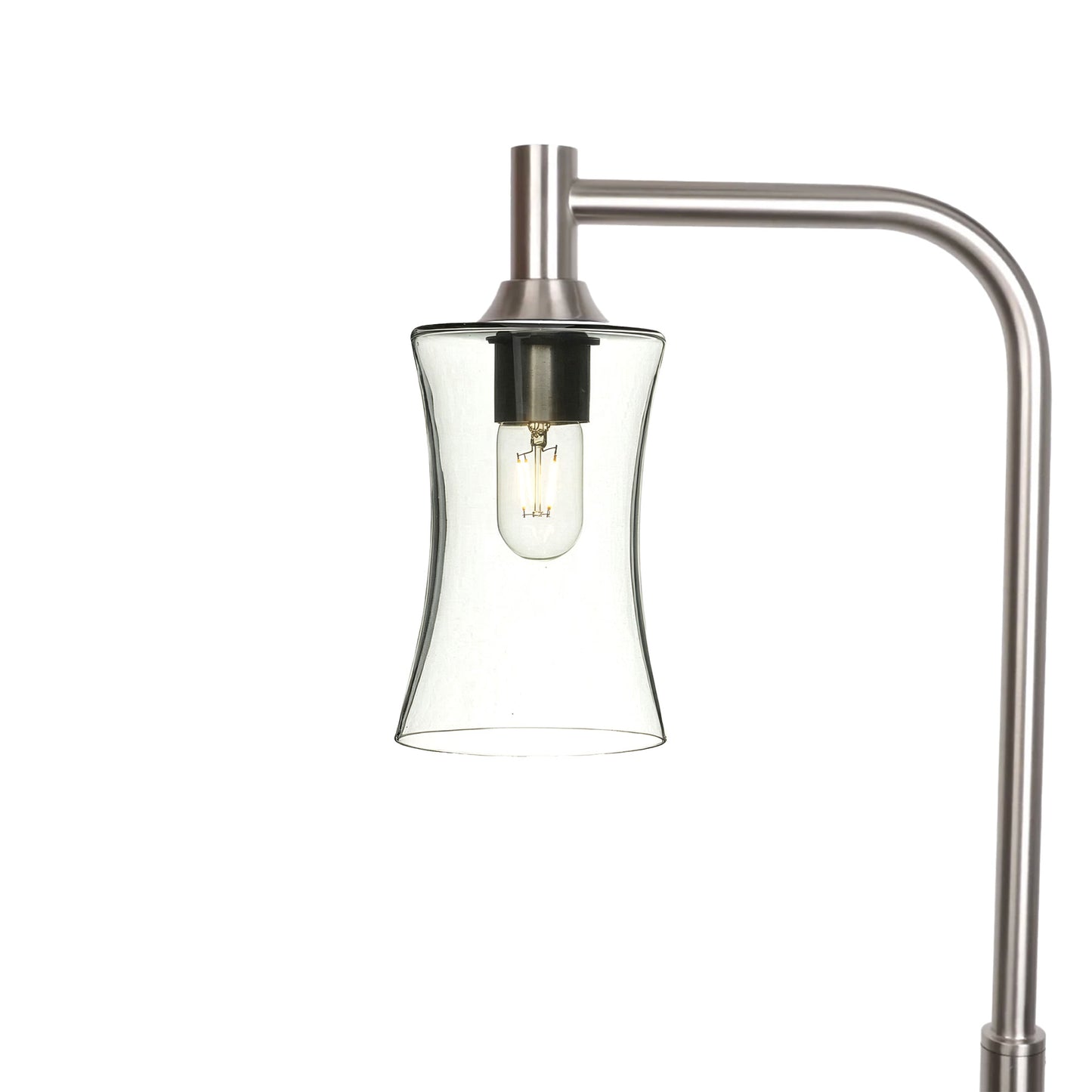 818 Floor Lamp-Glass-Bicycle Glass Co-Lucent-Eco Clear-Brushed Nickel-Bicycle Glass Co