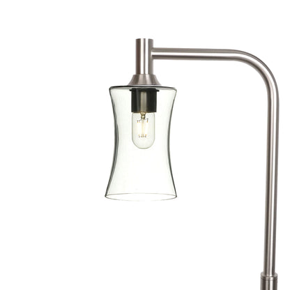 818 Floor Lamp-Glass-Bicycle Glass Co-Lucent-Eco Clear-Brushed Nickel-Bicycle Glass Co