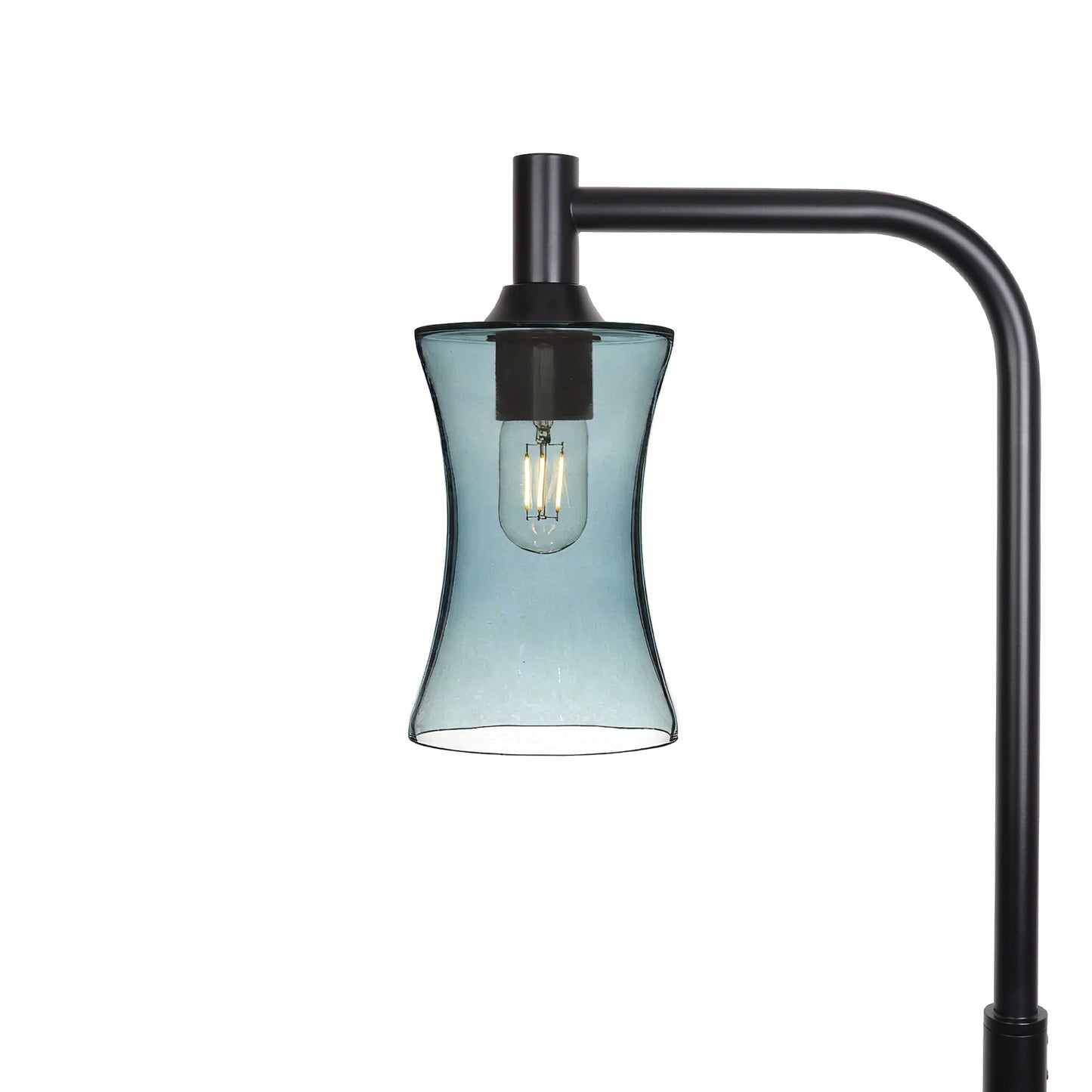 818 Floor Lamp-Glass-Bicycle Glass Co-Lucent-Eco Clear-Matte Black-Bicycle Glass Co