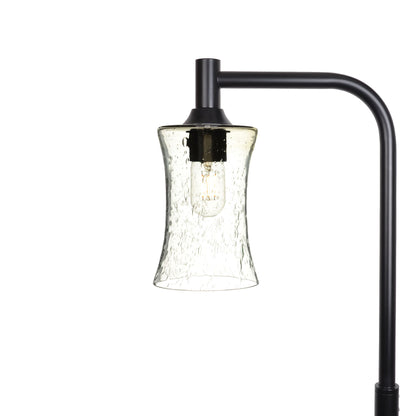 818 Floor Lamp-Glass-Bicycle Glass Co-Lunar-Eco Clear-Matte Black-Bicycle Glass Co