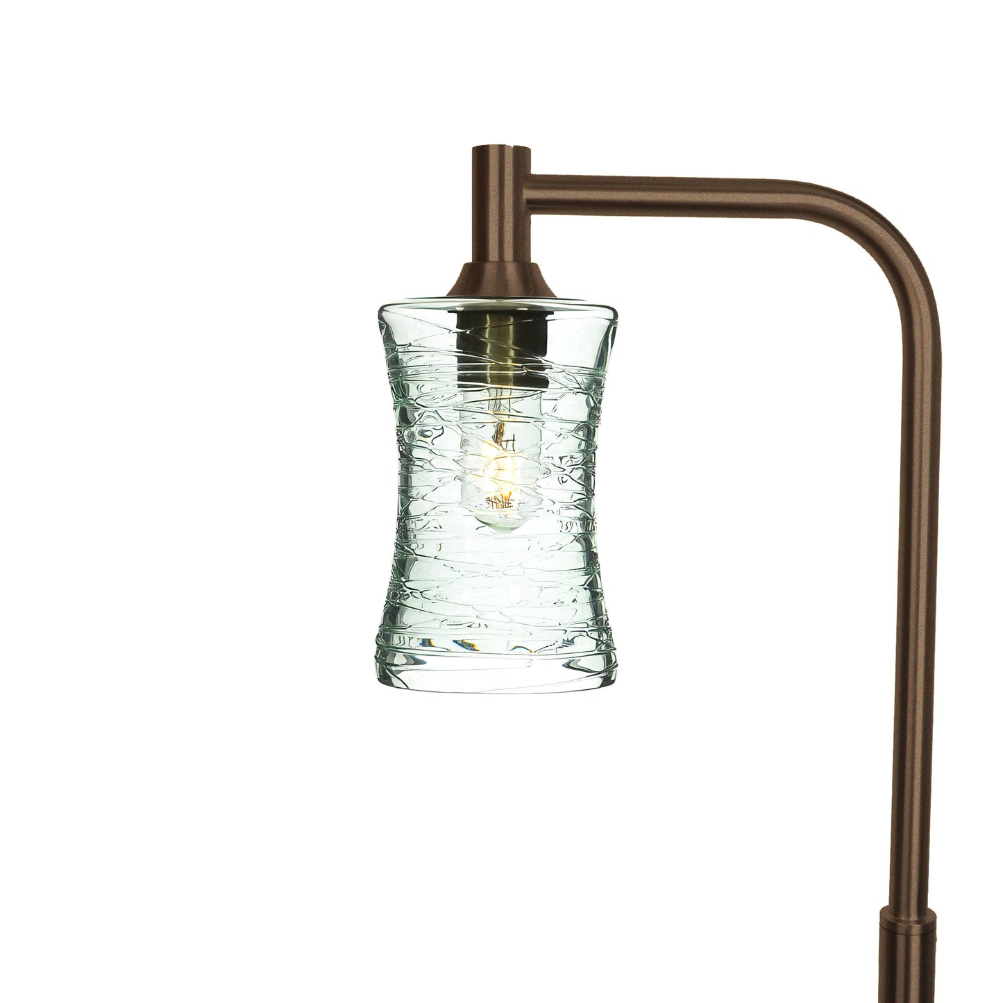 818 Floor Lamp-Glass-Bicycle Glass Co-Spun-Eco Clear-Antique Bronze-Bicycle Glass Co