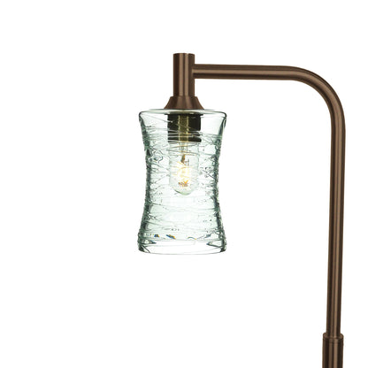 818 Floor Lamp-Glass-Bicycle Glass Co-Spun-Eco Clear-Antique Bronze-Bicycle Glass Co