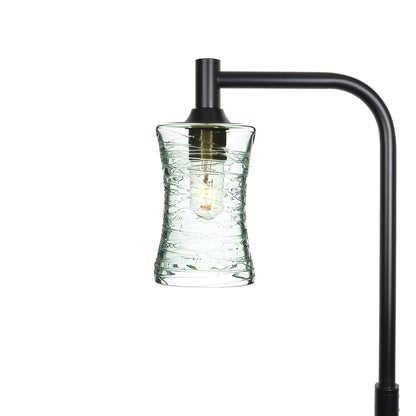 818 Floor Lamp-Glass-Bicycle Glass Co-Spun-Eco Clear-Matte Black-Bicycle Glass Co