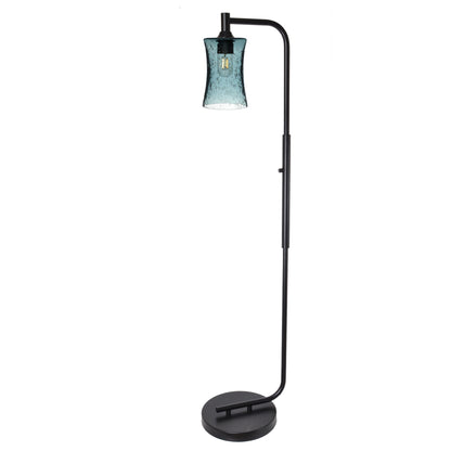 818 Lunar: Floor Lamp-Glass-Bicycle Glass Co - Hotshop-Slate Gray-Matte Black-Bicycle Glass Co