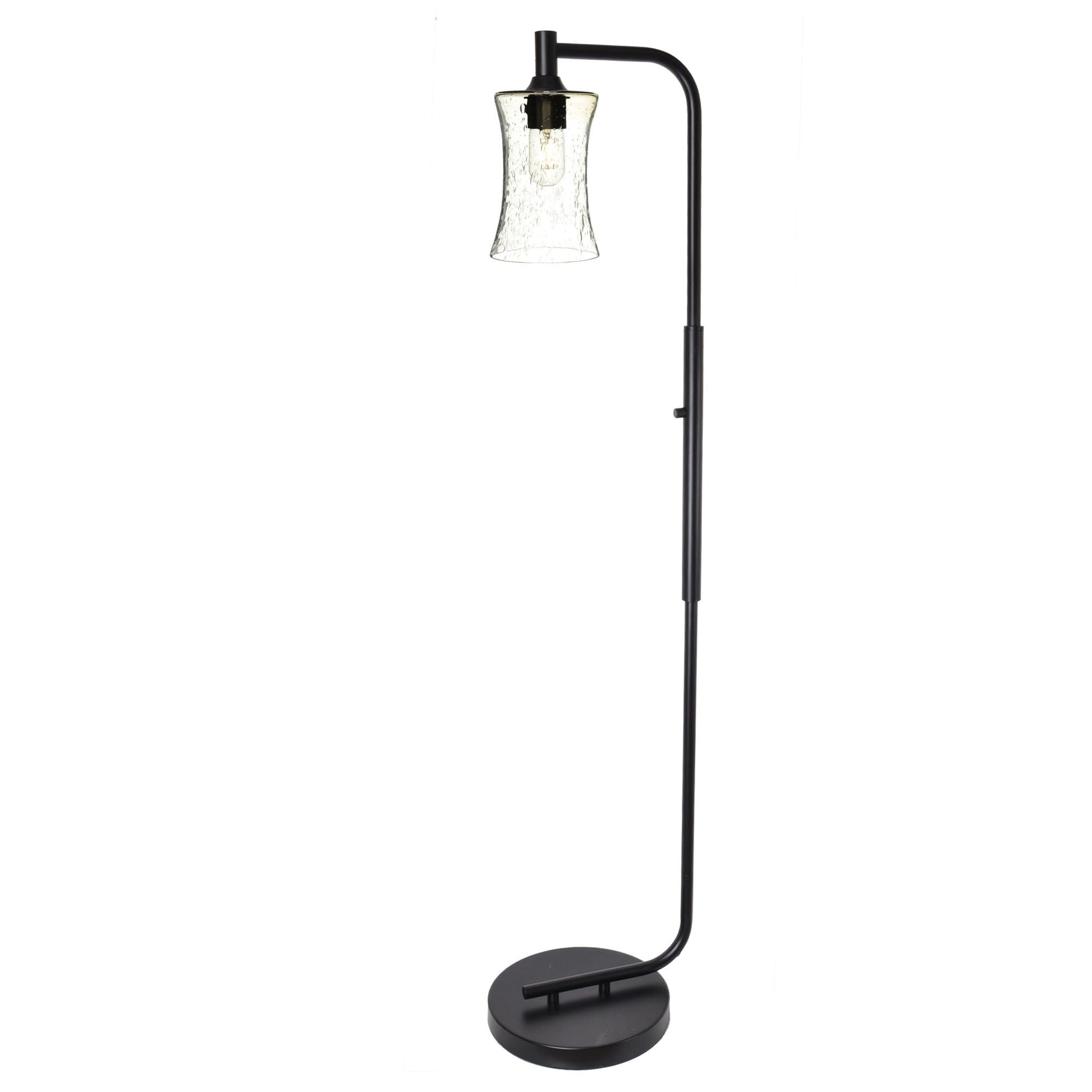 818 Lunar: Floor Lamp-Glass-Bicycle Glass Co - Hotshop-Slate Gray-Matte Black-Bicycle Glass Co