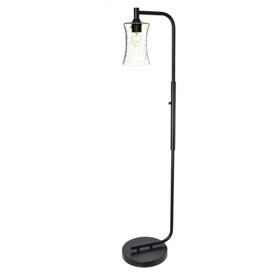 818 Lunar: Floor Lamp-Glass-Bicycle Glass Co - Hotshop-Slate Gray-Matte Black-Bicycle Glass Co