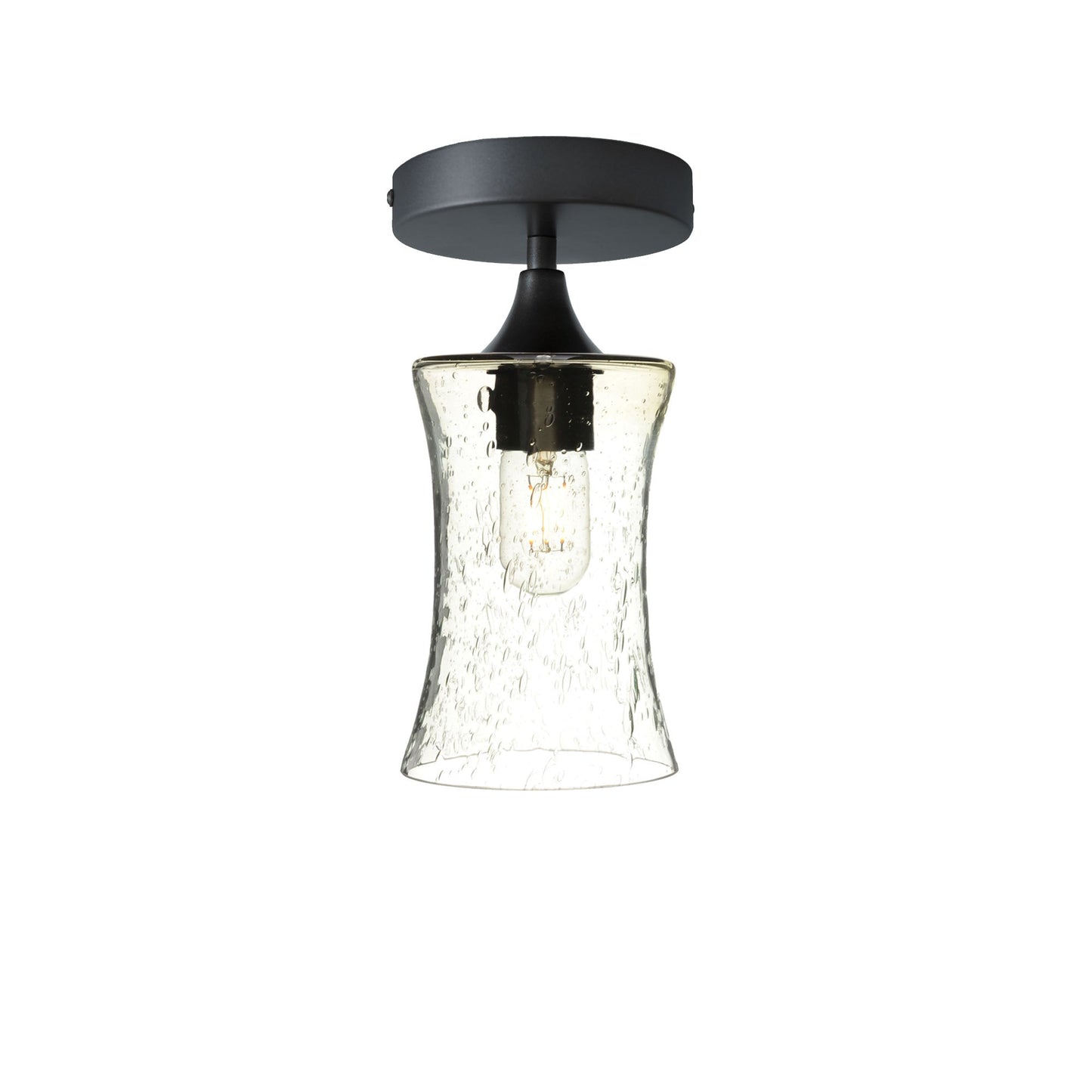 818 Semi-Flush-Bicycle Glass Co - Hotshop-Lunar-Eco Clear-Antique Bronze-Bicycle Glass Co