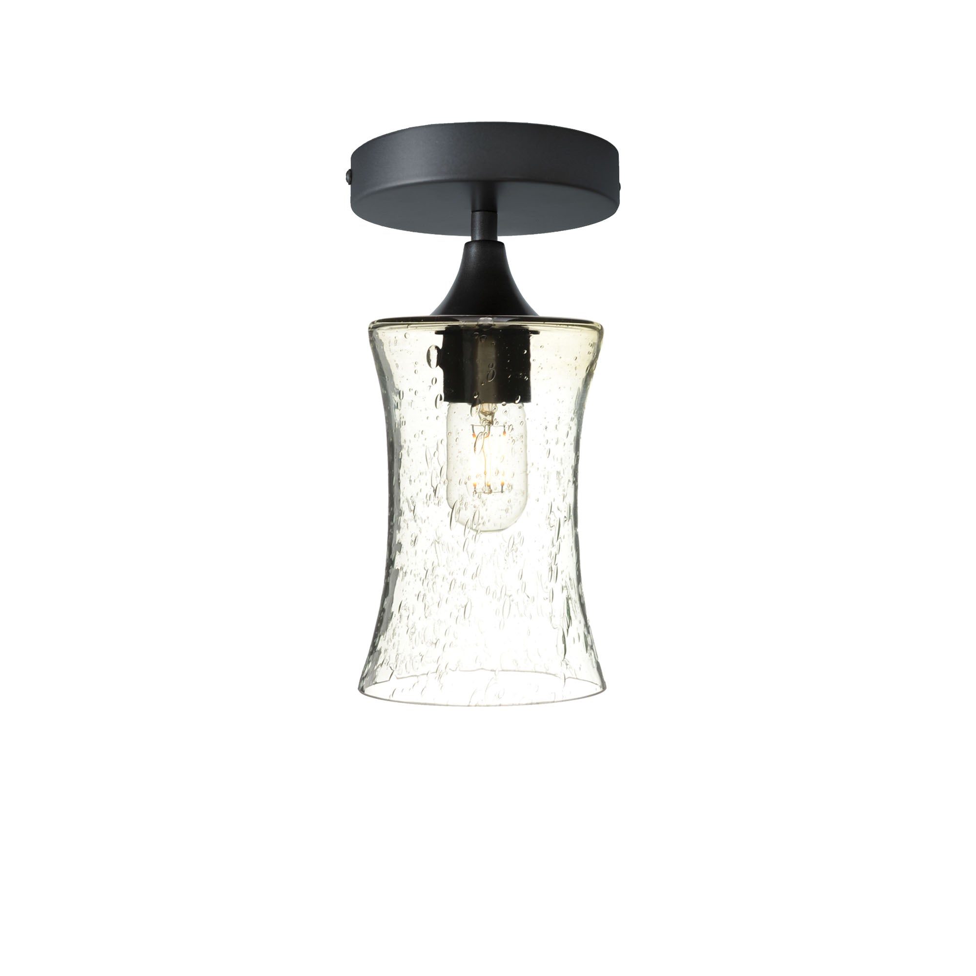 818 Semi-Flush-Bicycle Glass Co - Hotshop-Lunar-Eco Clear-Antique Bronze-Bicycle Glass Co