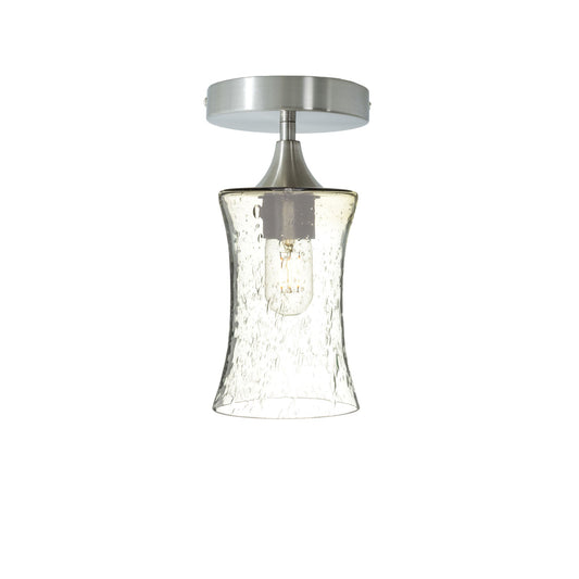 818 Semi-Flush-Bicycle Glass Co - Hotshop-Lunar-Eco Clear-Brushed Nickel-Bicycle Glass Co