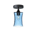818 Semi-Flush-Bicycle Glass Co - Hotshop-Lunar-Steel Blue-Antique Bronze-Bicycle Glass Co