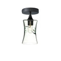 818 Semi-Flush-Bicycle Glass Co - Hotshop-Swell-Eco Clear-Antique Bronze-Bicycle Glass Co