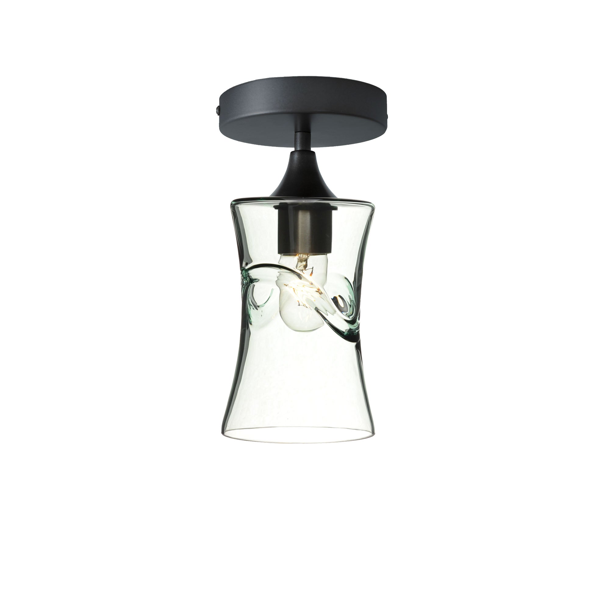 818 Semi-Flush-Bicycle Glass Co - Hotshop-Swell-Eco Clear-Antique Bronze-Bicycle Glass Co