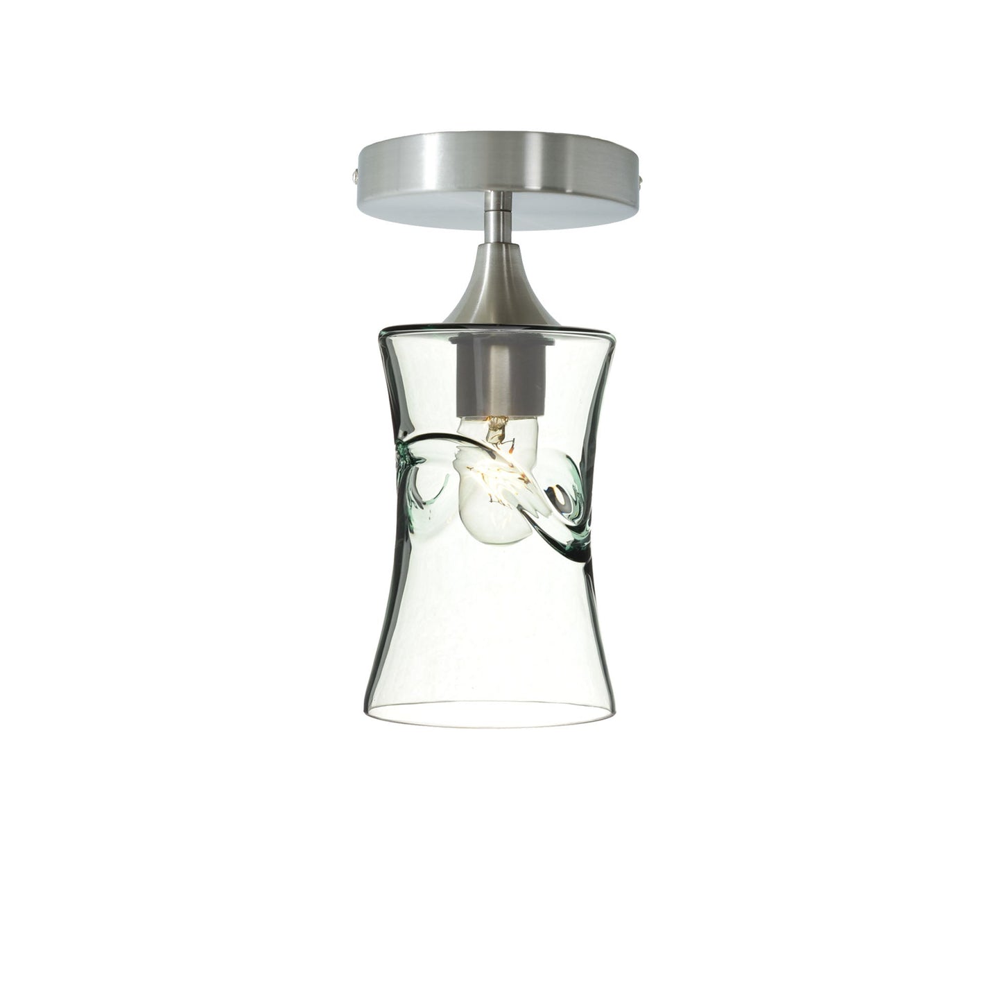 818 Semi-Flush-Bicycle Glass Co - Hotshop-Swell-Eco Clear-Brushed Nickel-Bicycle Glass Co