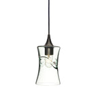 818 Single Pendant Light-Bicycle Glass Co-Antique Bronze 15ft Cord + Track Mount-Swell-Eco Clear-Bicycle Glass Co