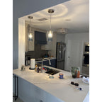 818 Single Pendant Light-Pendant Light-Bicycle Glass Co-Matte Black - 8ft Cord-Lunar-Steel Blue-Bicycle Glass Co