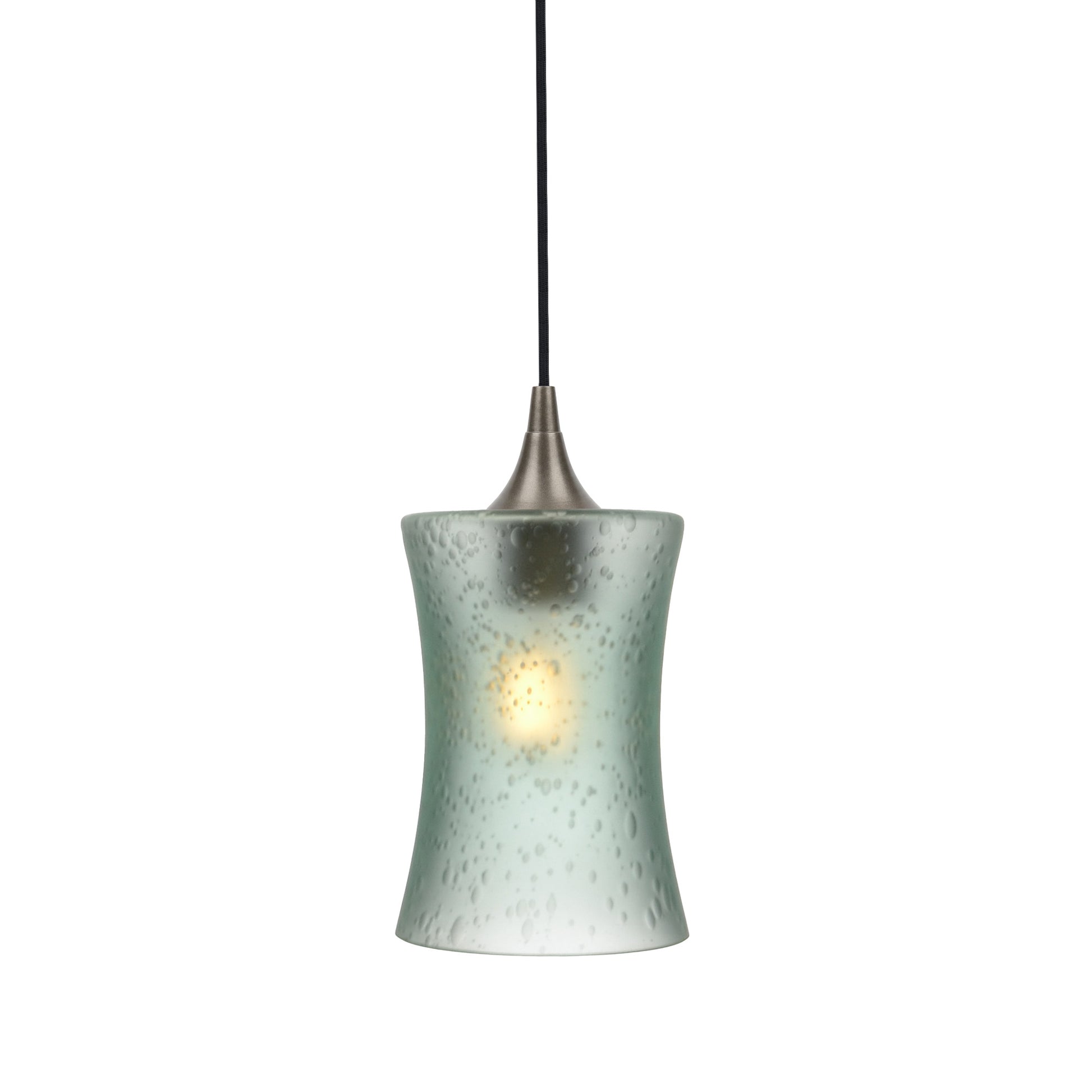 818 Single Pendant Light-Bicycle Glass Co-Antique Bronze - 4ft Cord-Celestial-Eco Clear-Bicycle Glass Co