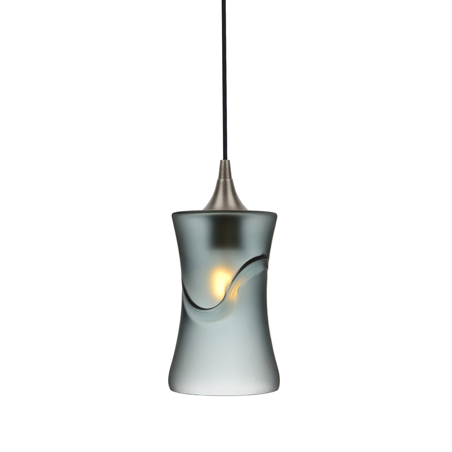 818 Single Pendant Light-Bicycle Glass Co-Antique Bronze - 4ft Cord-Glacial-Slate Gray-Bicycle Glass Co
