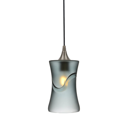 818 Single Pendant Light-Bicycle Glass Co-Antique Bronze - 4ft Cord-Glacial-Slate Gray-Bicycle Glass Co