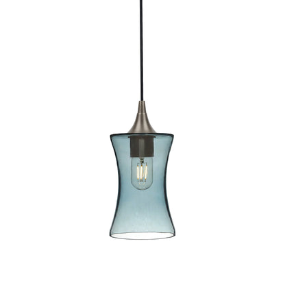 818 Single Pendant Light-Bicycle Glass Co-Antique Bronze - 4ft Cord-Lucent-Slate Gray-Bicycle Glass Co