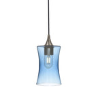 818 Single Pendant Light-Bicycle Glass Co-Antique Bronze - 4ft Cord-Lucent-Steel Blue-Bicycle Glass Co