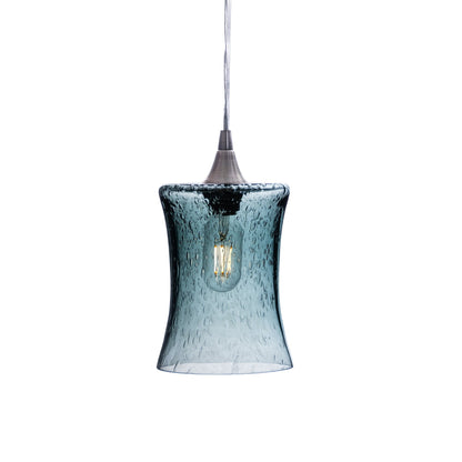 818 Single Pendant Light-Bicycle Glass Co-Antique Bronze - 4ft Cord-Lunar-Slate Gray-Bicycle Glass Co