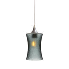 818 Single Pendant Light-Bicycle Glass Co-Brushed Nickel - 4ft Cord-Celestial-Slate Gray-Bicycle Glass Co
