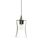 818 Single Pendant Light-Bicycle Glass Co-Brushed Nickel - 4ft Cord-Lucent-Eco Clear-Bicycle Glass Co
