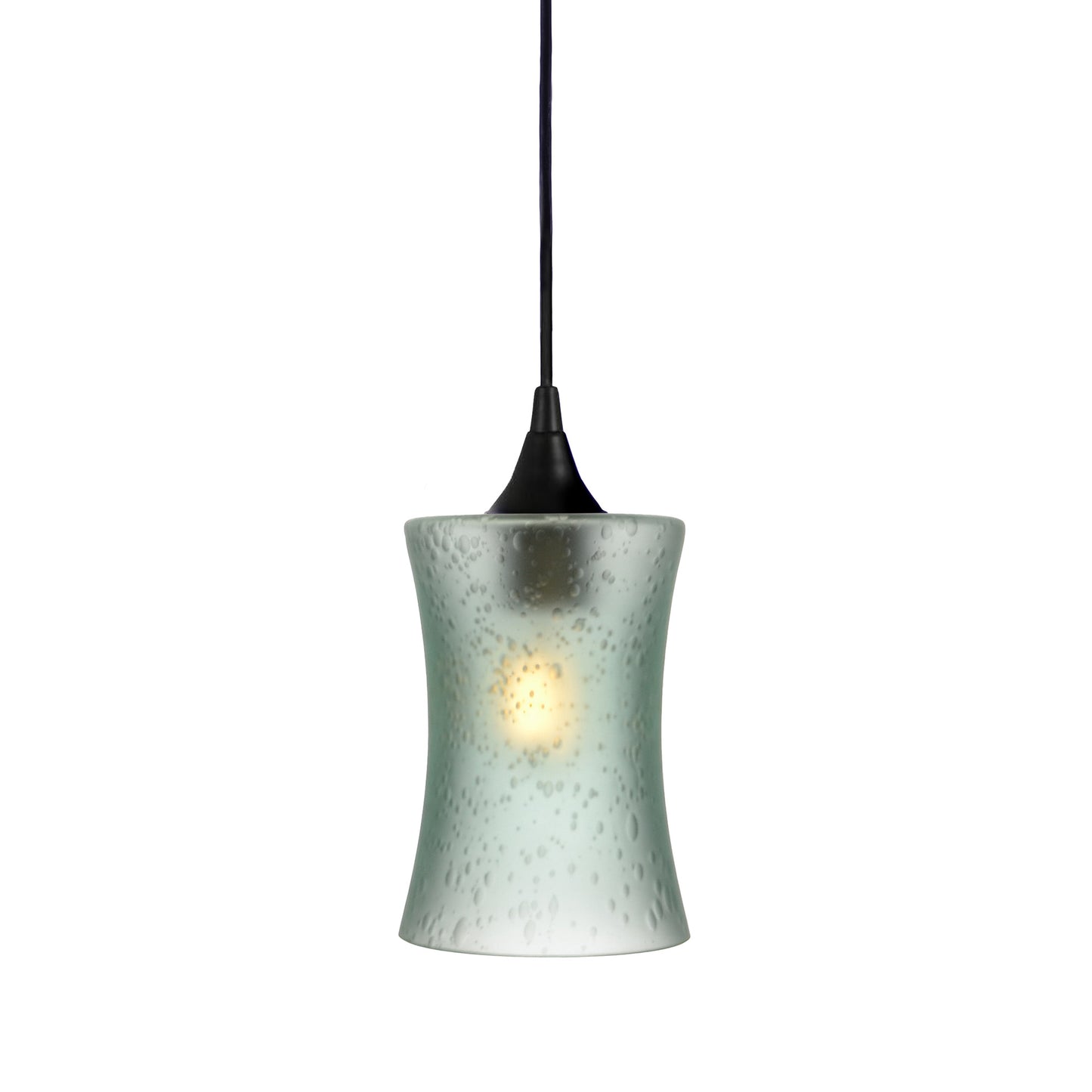 818 Single Pendant Light-Bicycle Glass Co-Matte Black - 4ft Cord-Celestial-Eco Clear-Bicycle Glass Co