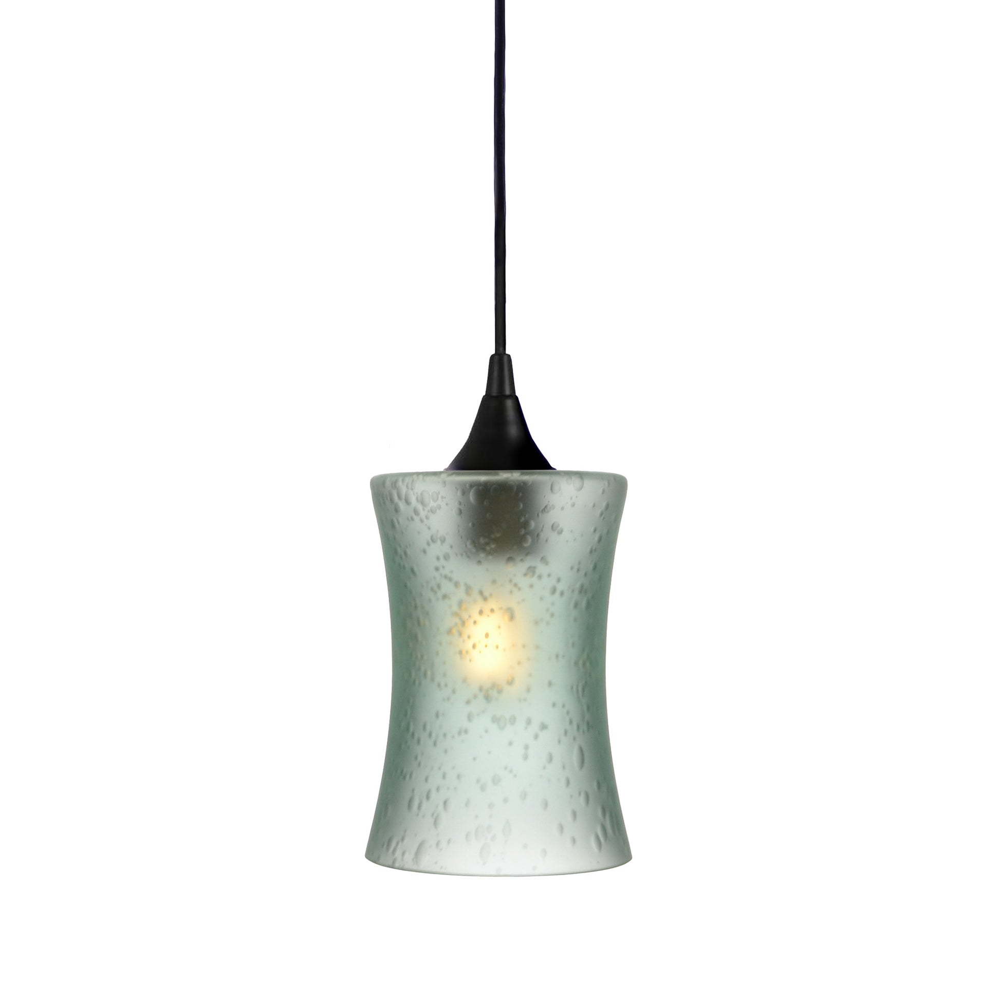 818 Single Pendant Light-Bicycle Glass Co-Matte Black - 4ft Cord-Celestial-Eco Clear-Bicycle Glass Co
