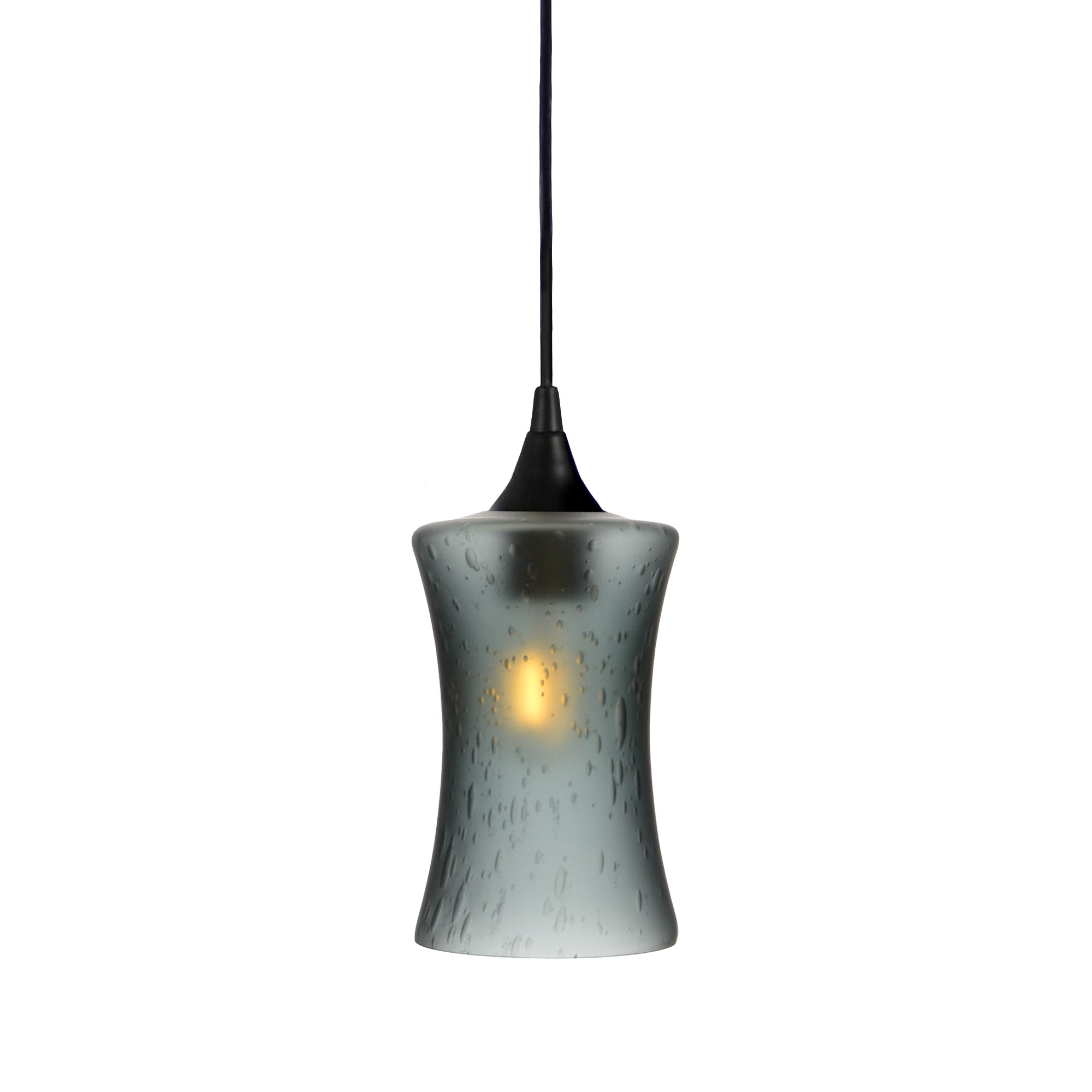 818 Single Pendant Light-Bicycle Glass Co-Matte Black - 4ft Cord-Celestial-Slate Gray-Bicycle Glass Co