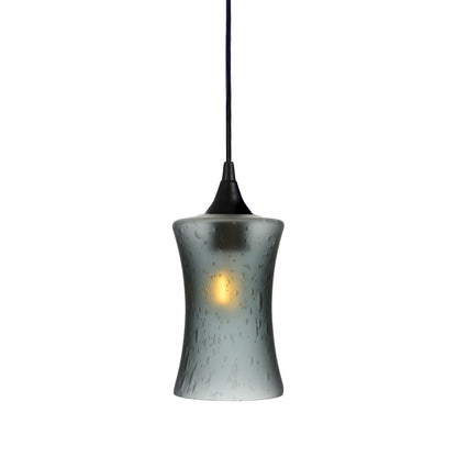 818 Single Pendant Light-Bicycle Glass Co-Matte Black - 4ft Cord-Celestial-Slate Gray-Bicycle Glass Co